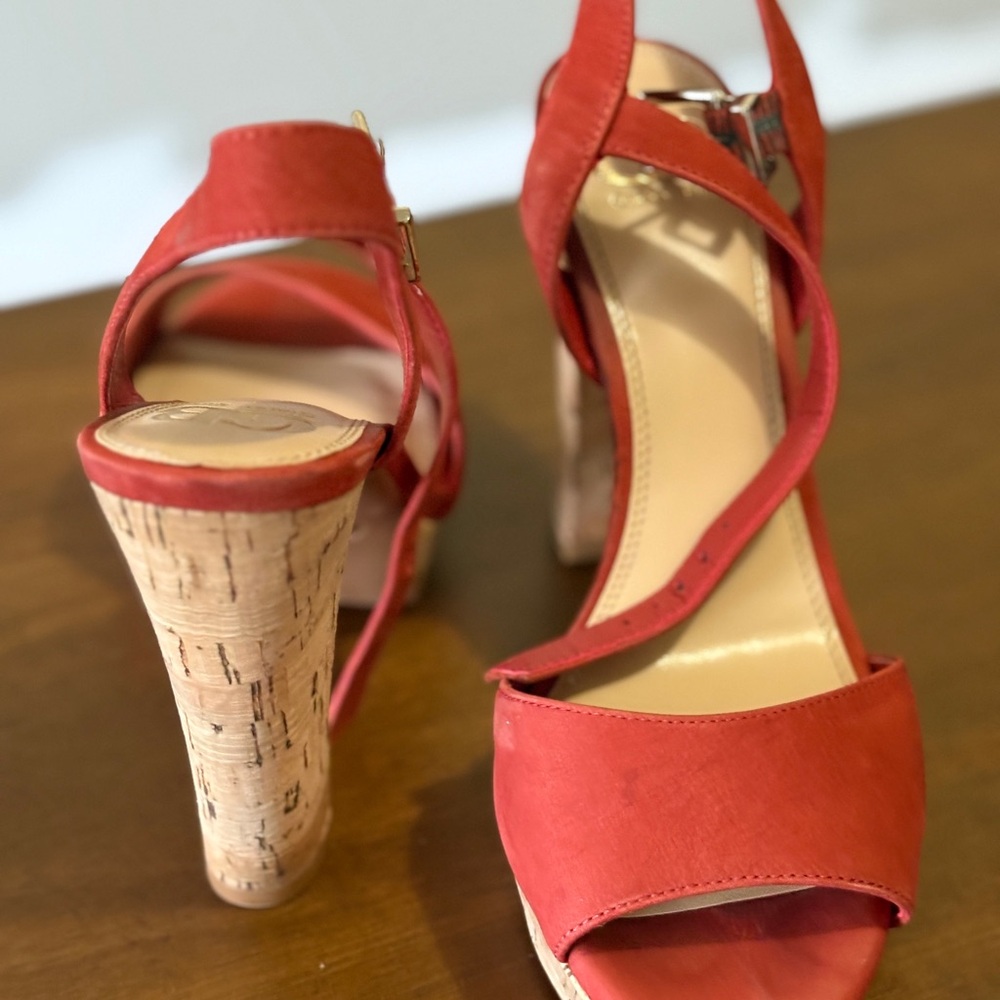 Gianni Bini Burnt Orange Strappy Heels - Picture 3 of 8